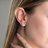 Vaoov 925 Ayar Gümüş Taşlı Kelebek Küpe