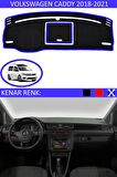 Volkswagen Golf 4 1997-2003 İçin Uygun Torpido Koruma Halısı Siyah Kenar Renk Kırmızı