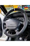 Opel Vectra B Kasa Uyumlu Nubuk Dikmeli Direksiyon Kılıfı Gri Yüzüklü Noktalı Alkantara