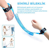 Çocuk Güvenlik Bilekliği Kaybolma Önleyici Esnek Bileklik Ayarlanabilir Konforlu Tasarım 360 Derece