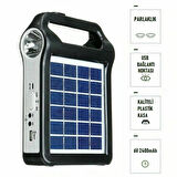 Güneş Enerjili Solar Taşınabilir Powerbank Jeneratör USB Şarj Acil Durum İçin Kamp Feneri