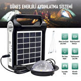 Güneş Enerjili Solar Taşınabilir Powerbank Jeneratör USB Şarj Acil Durum İçin Kamp Feneri