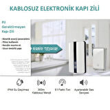 Kablosuz Elektronik Kapı Zili Pilsiz Su Geçirmez IP44 150m-300m Menzil 51 Zil Sesi Kendin Monte Et