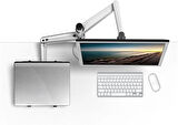 Çift Kollu Monitör ve Laptop Standı Ayarlanabilir Alüminyum Kol Masa Üstü Monitör ve Laptop Tutucu