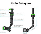360° Dönebilen Ayarlanabilir Telefon Tutucu Araç İçi Arka Koltuk Masa Titreşim Önleyici Aparat