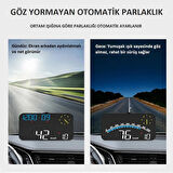 Araba HUD Head-Up Display Dijital Hız Göstergesi GPS Destekli Yol Bilgisayarı Ön Cam Ekran Projektör