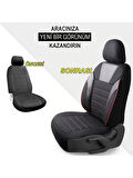 Citroen C3 Araçlara Uyumlu Tam Takım Simple Model Oto Koltuk Kılıfı Seti