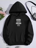 Kışlık Üç İplik Kapşonlu SweatShirt - Siyah
