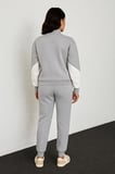 Premium Parçalı Eşofman Takım - Dik Yaka Fermuarlı Sweatshirt - Gri