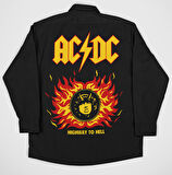 AC DC Müzik Grubu Baskılı Unisex Rock Metal Gömlek