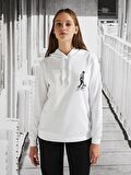 Atatürk Baskılı Uzun Kollu Kadın Hoodie