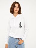 Atatürk Baskılı Uzun Kollu Kadın Hoodie