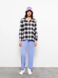 Ekose Uzun Kollu Oversize Kadın Oduncu Gömlek