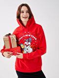 Yılbaşı Temalı Sylvester ve Tweety Baskılı Kadın Hoodie
