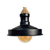 WIND LIGHTING HİSAR HALATLI METAL SARKIT, E27 DUYLU, SİYAH/Çİ GOLD 