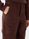Standart Fit Gabardin Kadın Kargo Pantolon