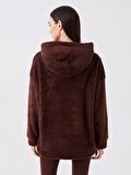 Düz Uzun Kollu Oversize Kadın Hoodie