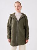 Kapüşonlu Oversize Kadın Fermuarlı Sweatshirt