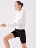 Düz Uzun Kollu Oversize Kadın Hoodie