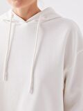 Düz Uzun Kollu Oversize Kadın Hoodie