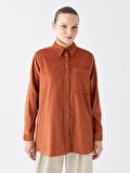 Düz Uzun Kollu Kadın Gömlek Tunik