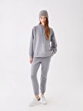 Düz Uzun Kollu Oversize Kadın Hoodie