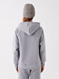 Düz Uzun Kollu Oversize Kadın Hoodie