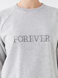 Bisiklet Yaka Baskılı Uzun Kollu Oversize Kadın Sweatshirt