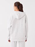 Kapüşonlu Oversize Kadın Fermuarlı Sweatshirt