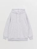 Baskılı Uzun Kollu Oversize Kadın Hoodie