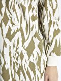 Bisiklet Yaka Desenli Kadın Sweatshirt Tunik