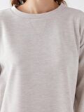 Bisiklet Yaka Oversize Kadın Sweatshirt