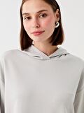 Düz Uzun Kollu Kadın Hoodie