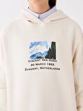 Vincent Van Gogh Baskılı Uzun Kollu Oversize Kadın Hoodie