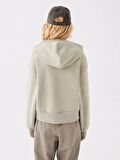 Düz Uzun Kollu Oversize Kadın Hoodie