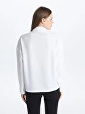 Dik Yaka Oversize Kadın Sweatshirt