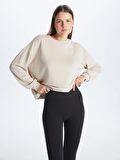 Bisiklet Yaka Oversize Kadın Sweatshirt