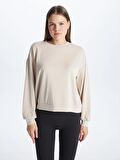 Bisiklet Yaka Oversize Kadın Sweatshirt