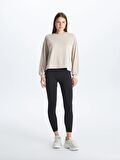 Bisiklet Yaka Oversize Kadın Sweatshirt