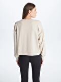 Bisiklet Yaka Oversize Kadın Sweatshirt