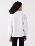 Dik Yaka Oversize Kadın Sweatshirt