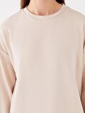 Bisiklet Yaka Oversize Kadın Sweatshirt