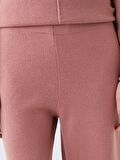 Kadın Beli Lastikli Dar Fit Düz Triko Pantolon