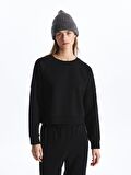 Bisiklet Yaka Oversize Kadın Sweatshirt