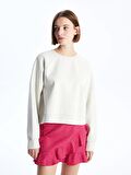 Bisiklet Yaka Oversize Kadın Sweatshirt