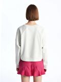 Bisiklet Yaka Oversize Kadın Sweatshirt