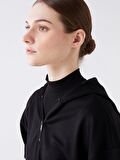 Düz Uzun Kollu Oversize Kadın Hoodie