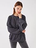 Bisiklet Yaka Oversize Kadın Sweatshirt