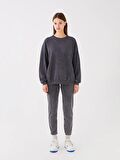 Bisiklet Yaka Oversize Kadın Sweatshirt