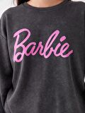 Bisiklet Yaka Barbie Baskılı Uzun Kollu Oversize Kadın Sweatshirt